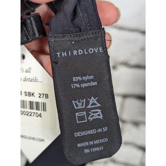 THIRDLOVE Satin Black Bra Size 27B NWT - Picture 5 of 5